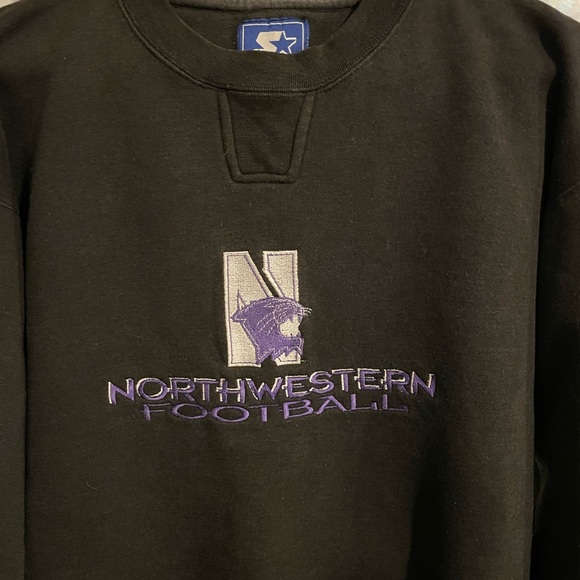 Vintage 1990’s Northwestern Football Crewneck sweatshirt. Good condition. Large - Picture 2 of 5